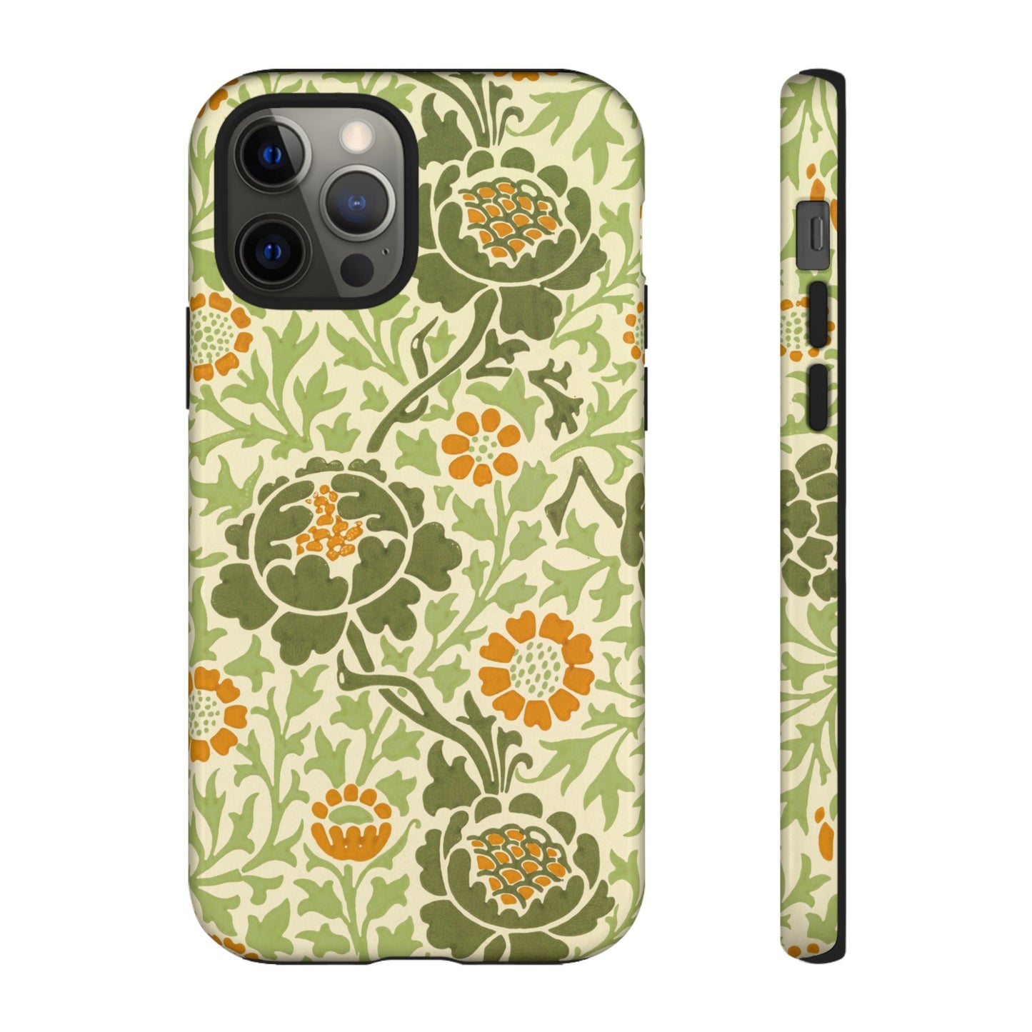Olive & Orange Vintage Botanical iPhone Case