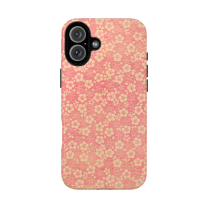 Pink Pattern Scattered Flowers iPhone Case