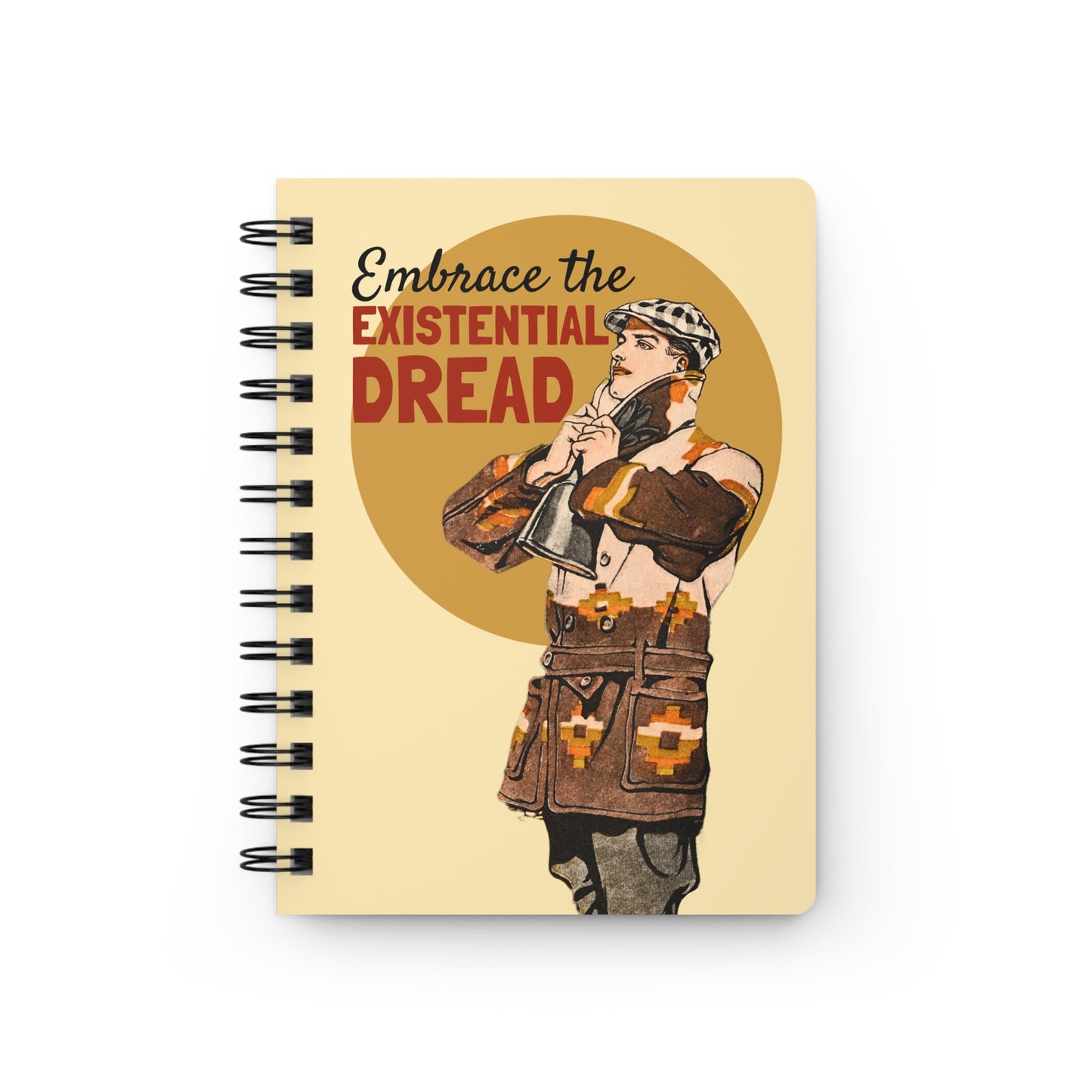 Embrace the Existential Dread | Retro Art Spiral Notebook