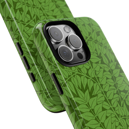 Antique Green Branch Pattern by William Morris iPhone Case