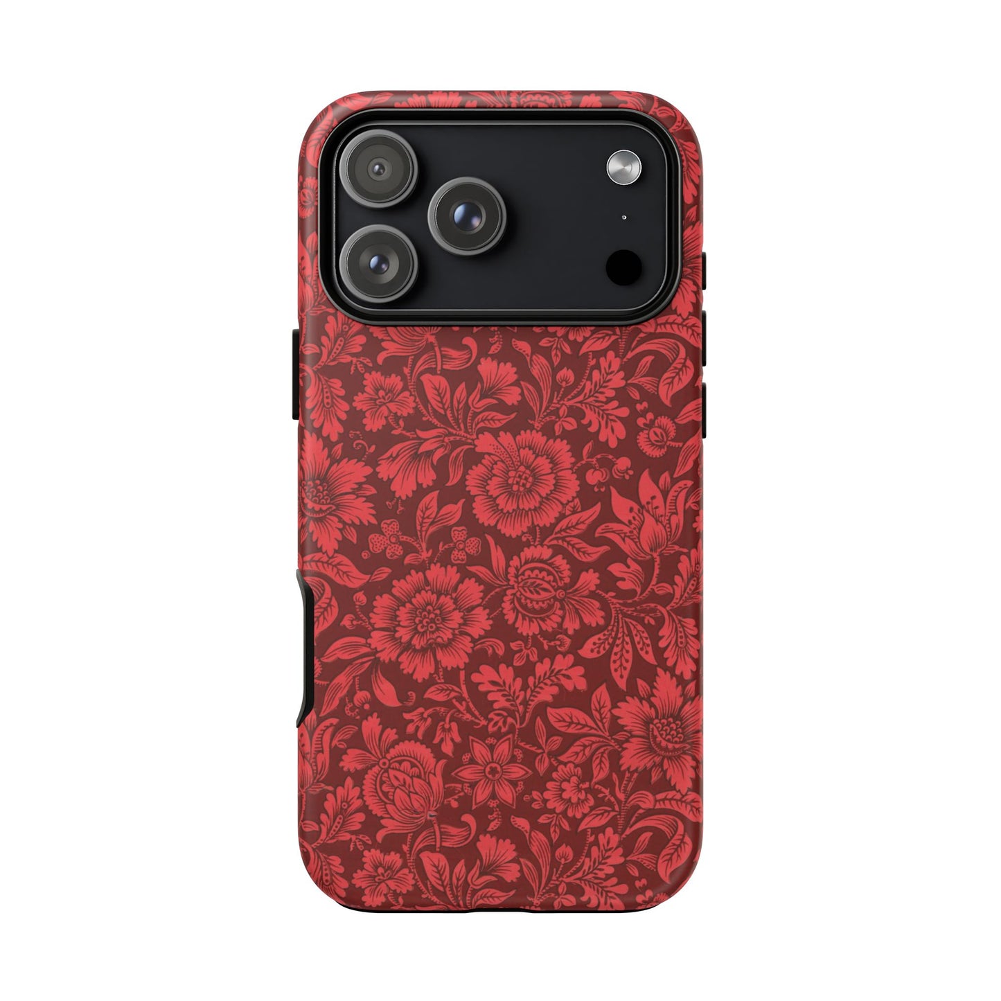 Vintage Crimson Floral Botanical iPhone Case