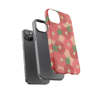 Pink Chrysanthemums Vintage iPhone Case