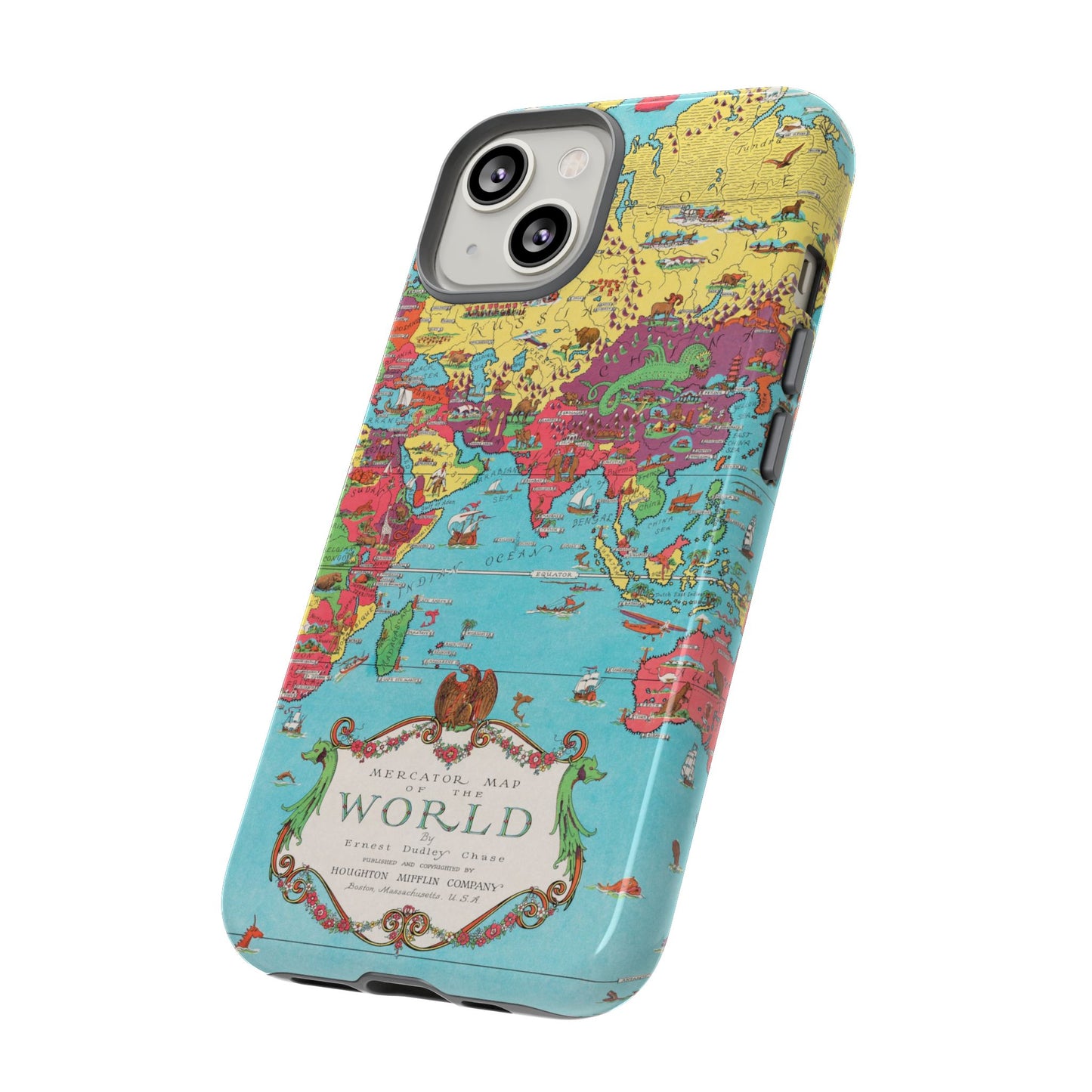 Map of the World Retro Travel iPhone Case