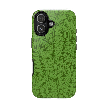 Antique Green Branch Pattern by William Morris iPhone Case