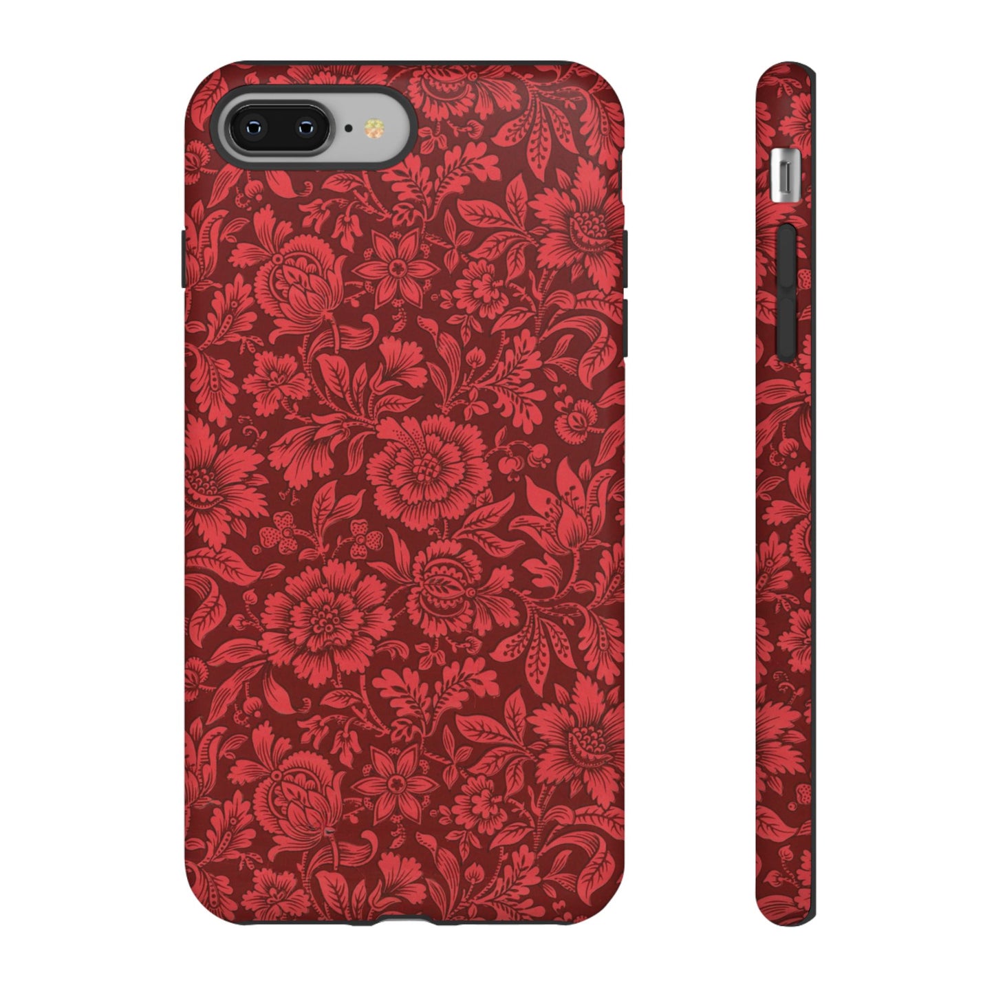 Vintage Crimson Floral Botanical iPhone Case