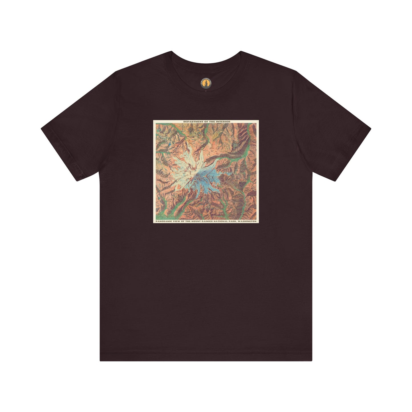 Mount Rainier Vintage Map Tee