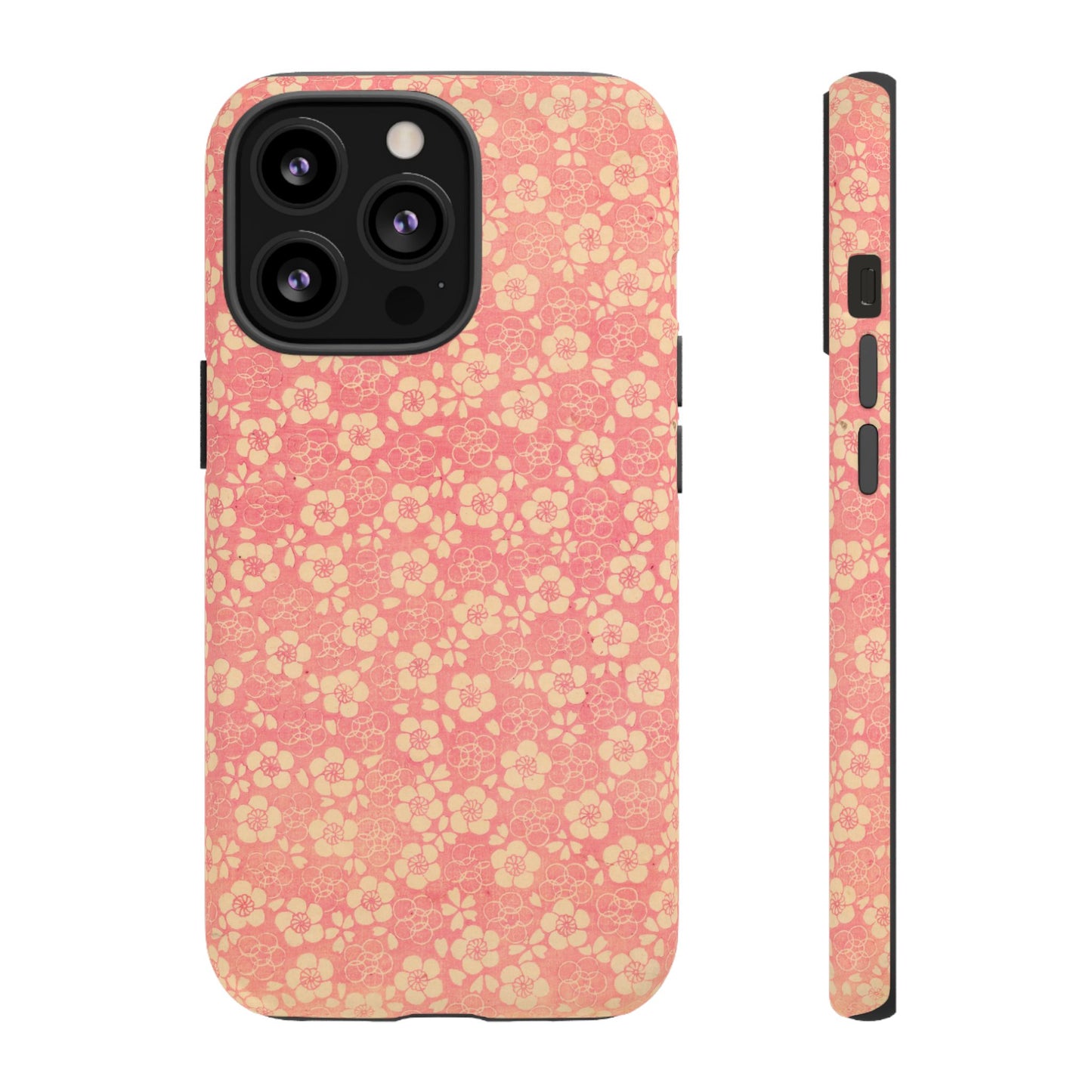 Pink Pattern Scattered Flowers iPhone Case