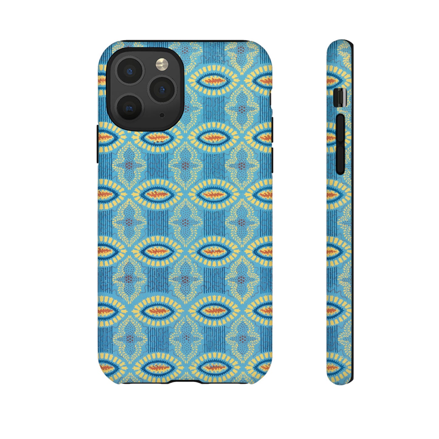 Turquoise Retro Geometric iPhone Case