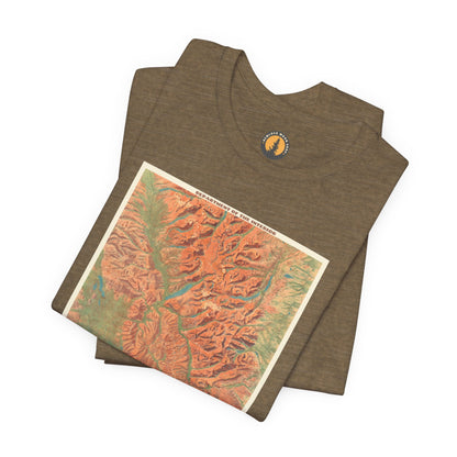 Glacier National Park Vintage Map Tee