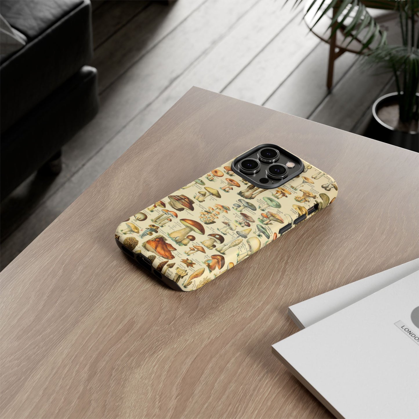 Mushrooms Vintage Field Guide iPhone Case