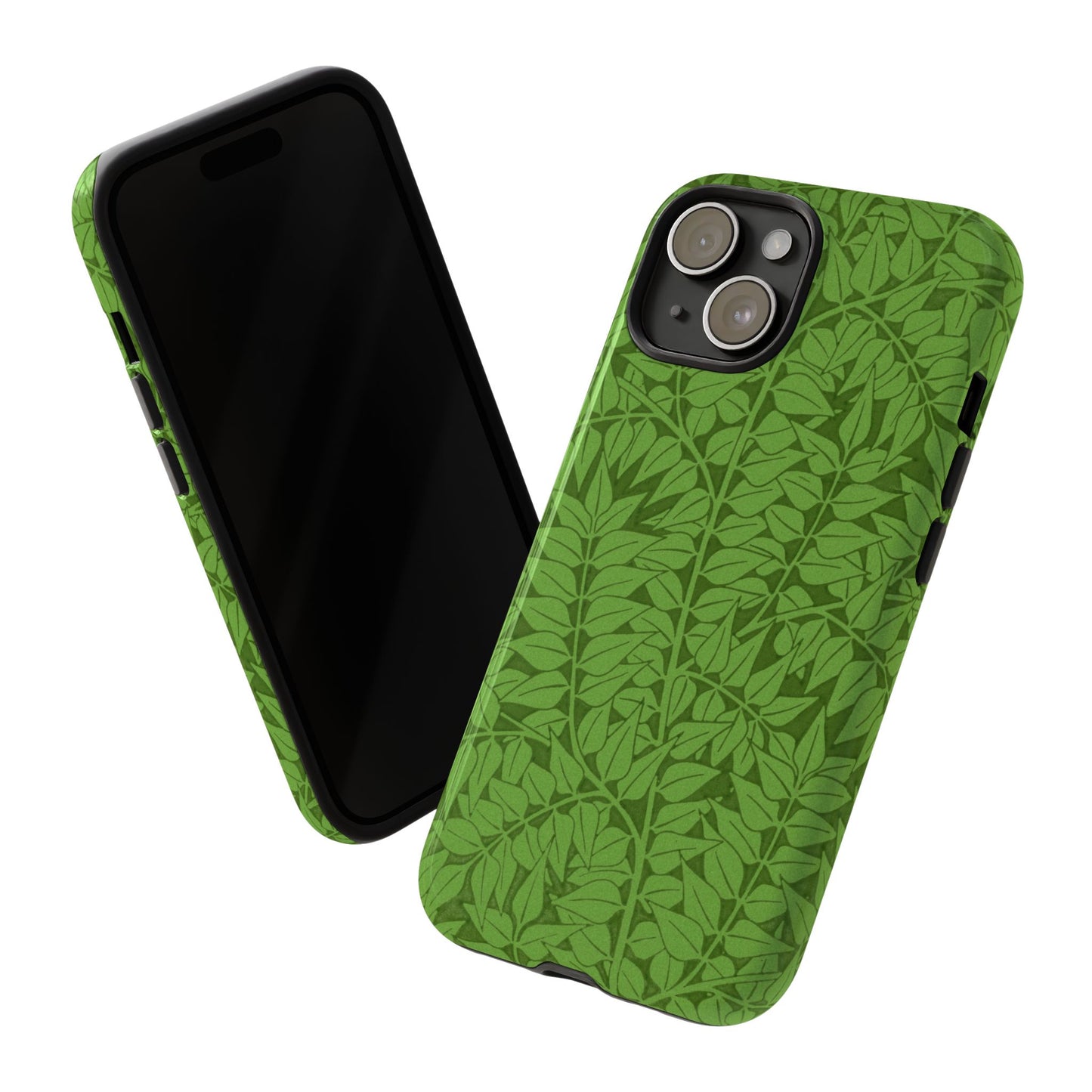 Antique Green Branch Pattern by William Morris iPhone Case