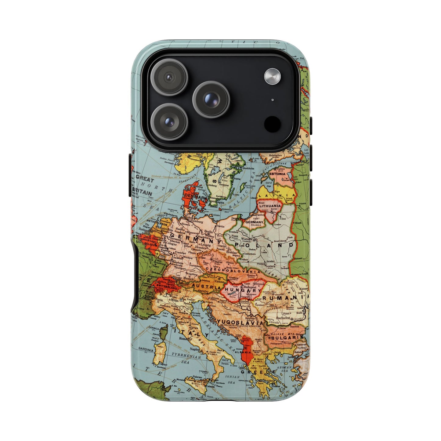 Wanderlust Vintage Map of Europe iPhone Case