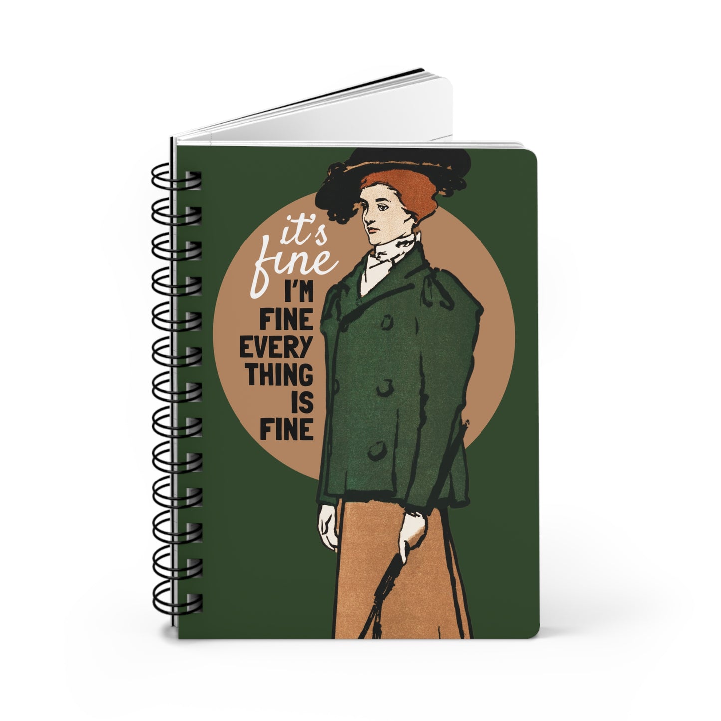 Everything Is Fine | Retro Art Spiral Notebook
