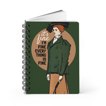 Everything Is Fine | Retro Art Spiral Notebook