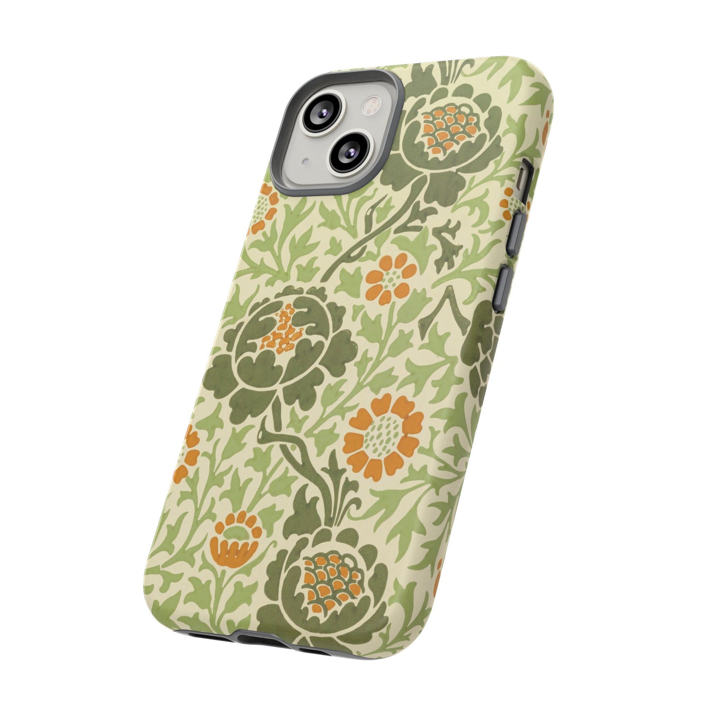 Olive & Orange Vintage Botanical iPhone Case