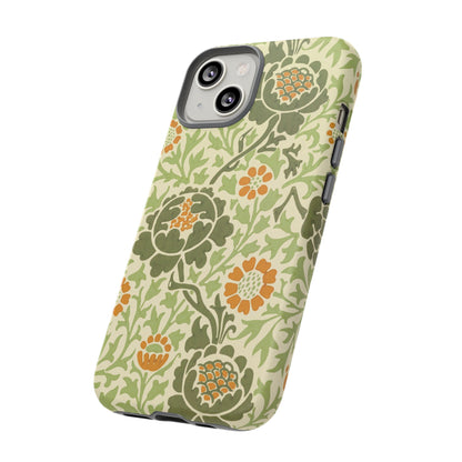 Olive & Orange Vintage Botanical iPhone Case