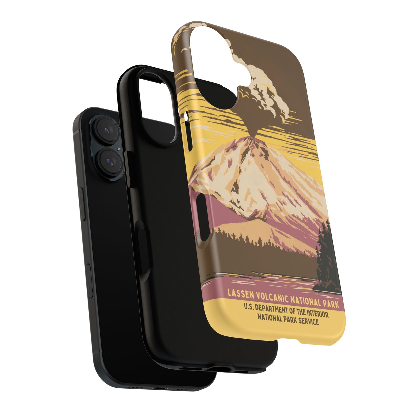 Lassen Volcanic National Park Retro iPhone Case