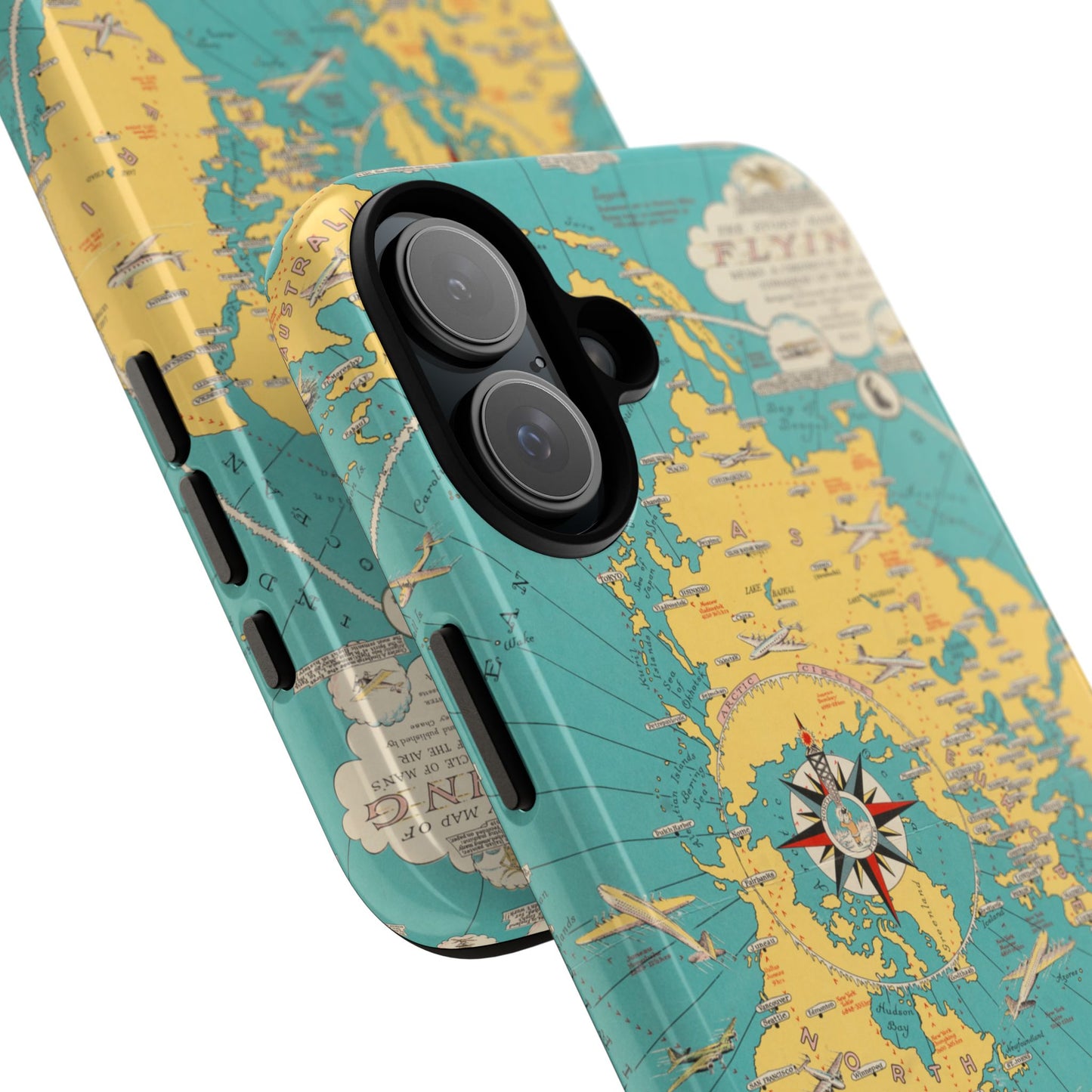 Map of Flying Retro iPhone Case