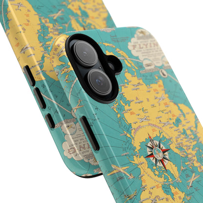 Map of Flying Retro iPhone Case