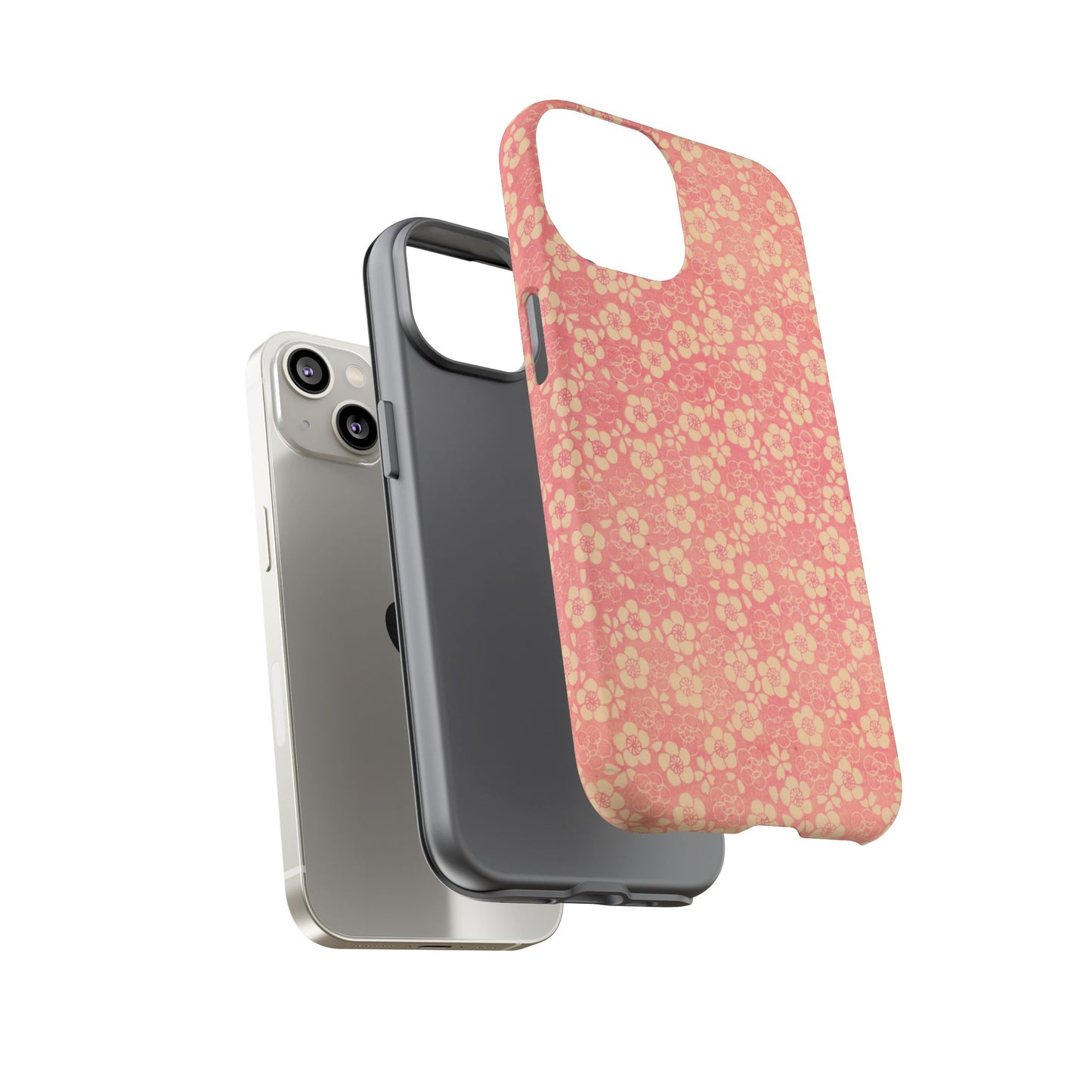 Pink Pattern Scattered Flowers iPhone Case
