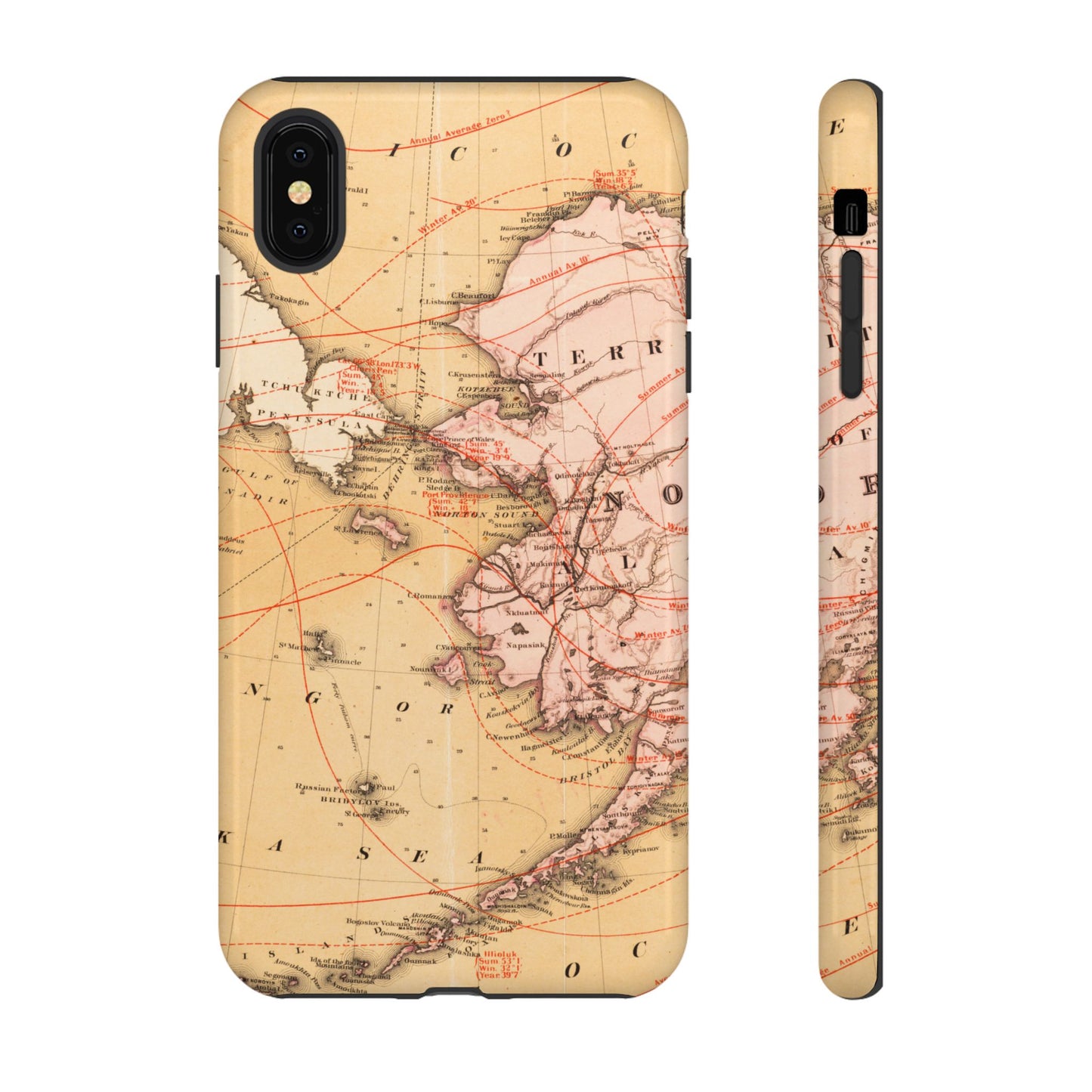 Alaska Territory Antique Map iPhone Case