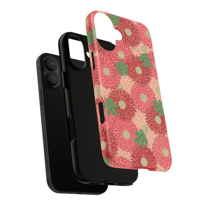 Pink Chrysanthemums Vintage iPhone Case