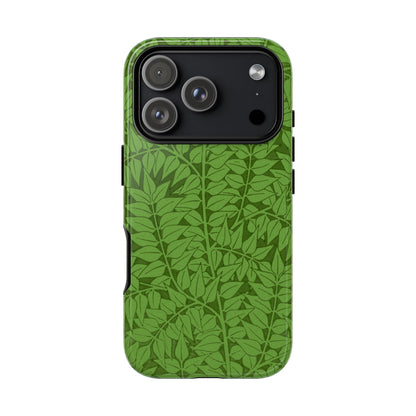 Antique Green Branch Pattern by William Morris iPhone Case