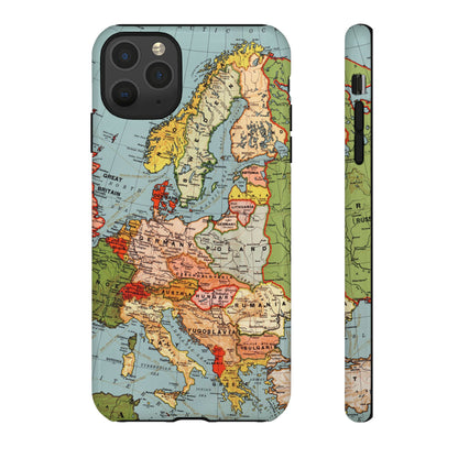 Wanderlust Vintage Map of Europe iPhone Case