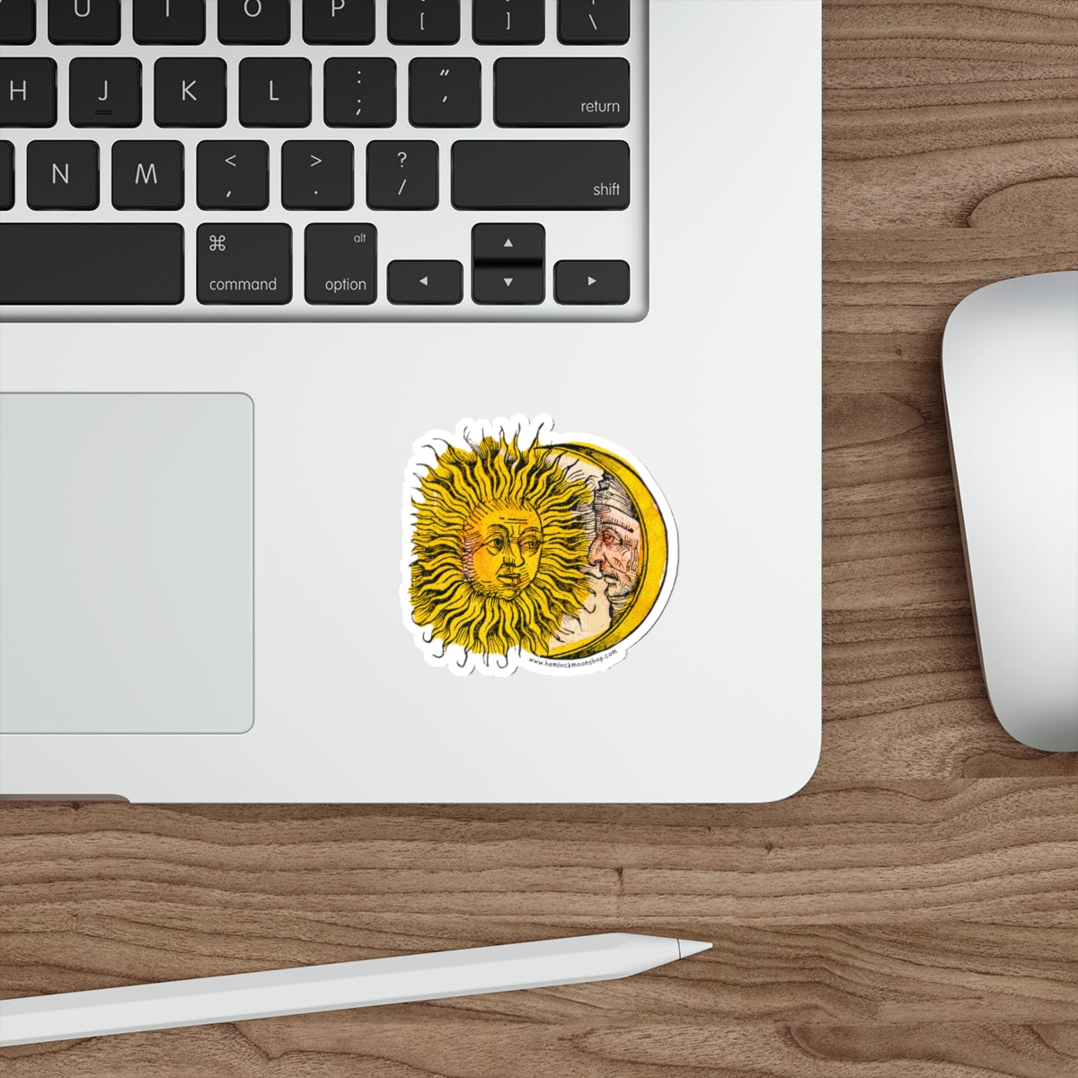Sun and Moon Sticker :: All-Weather, Water-Resistant Vinyl (5 sizes)
