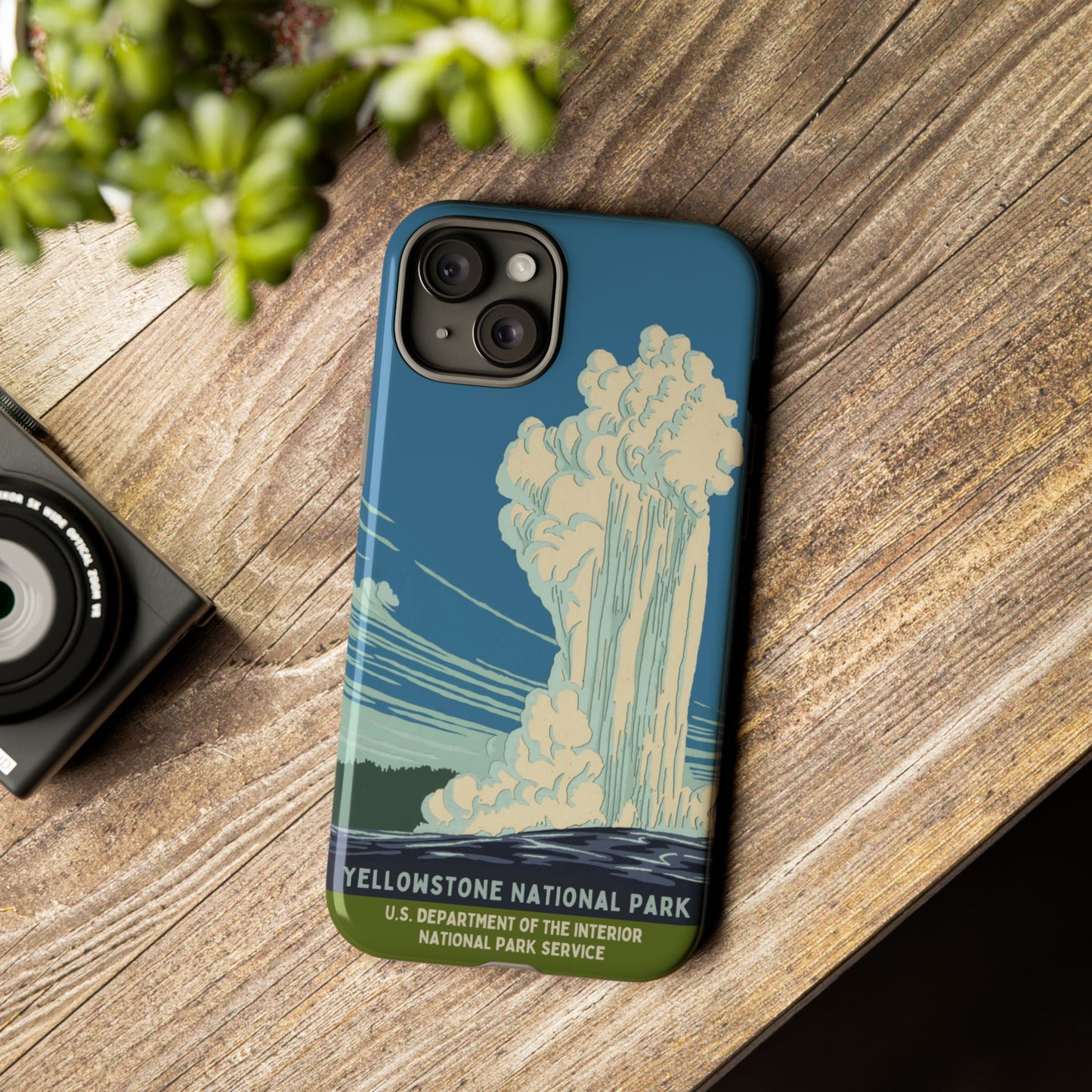 Yellowstone National Park Retro iPhone Case
