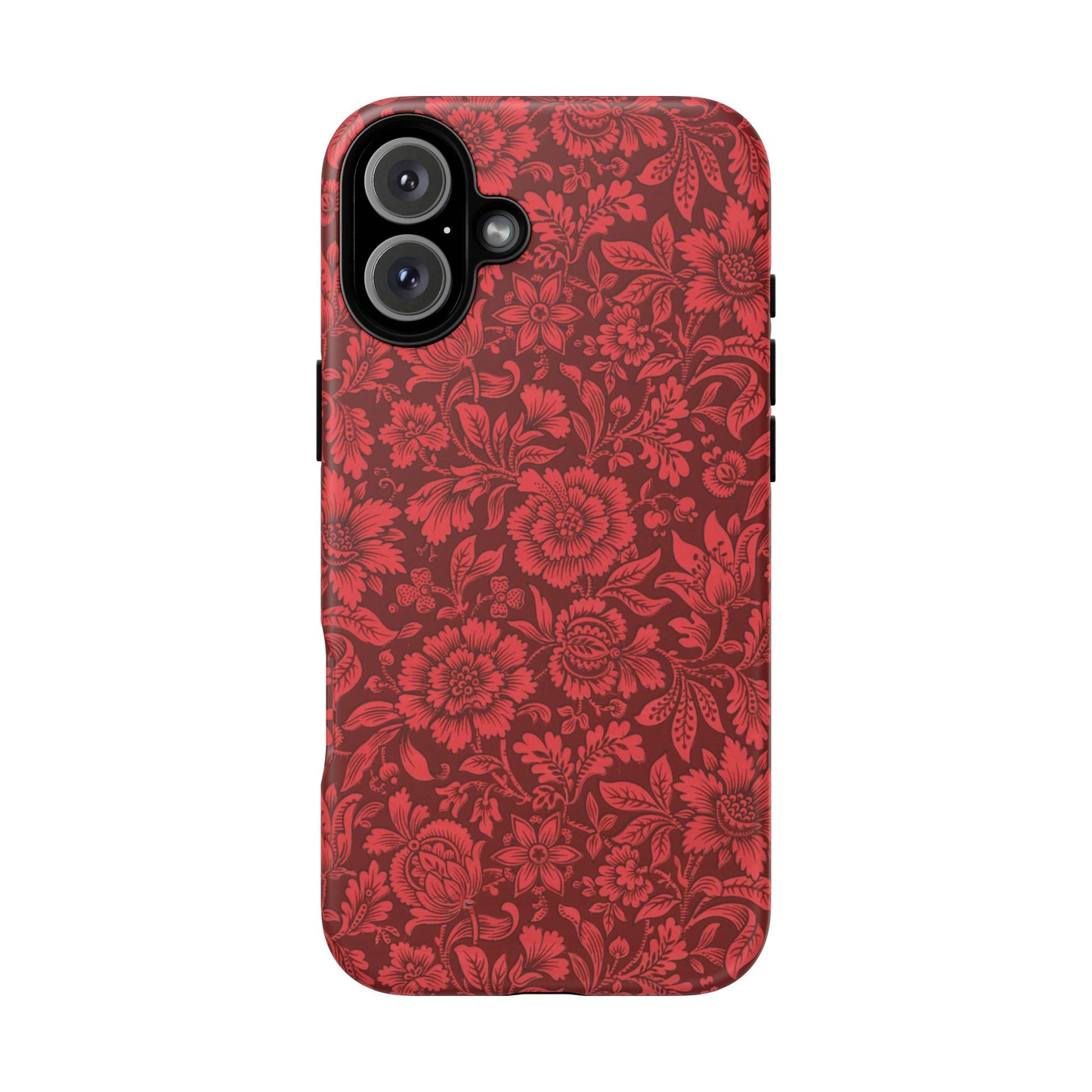 Vintage Crimson Floral Botanical iPhone Case