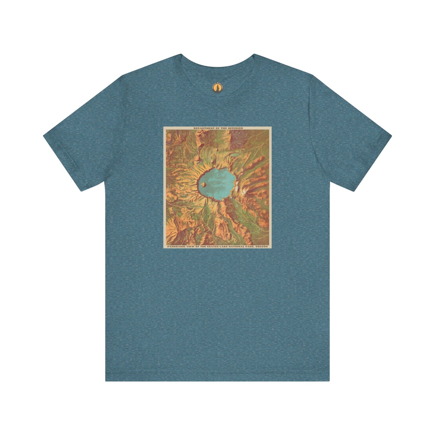 Crater Lake Vintage Map Tee