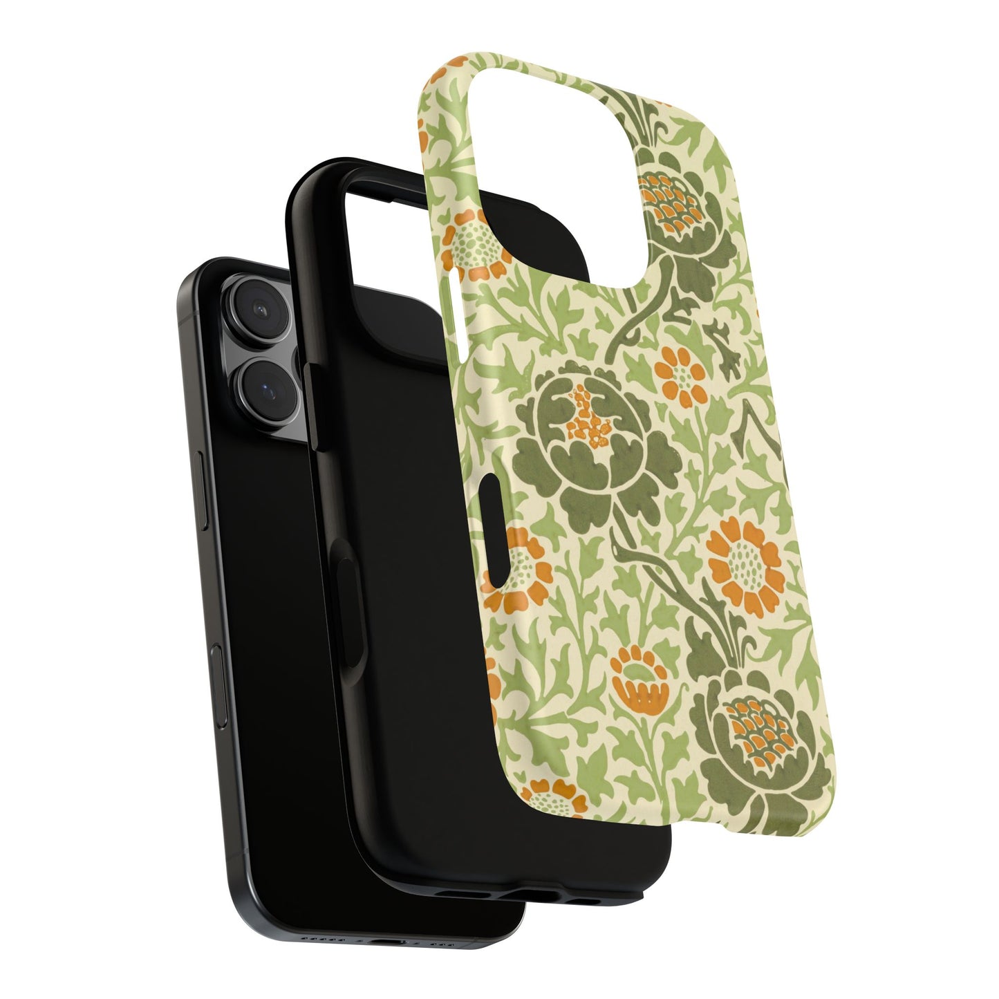 Olive & Orange Vintage Botanical iPhone Case