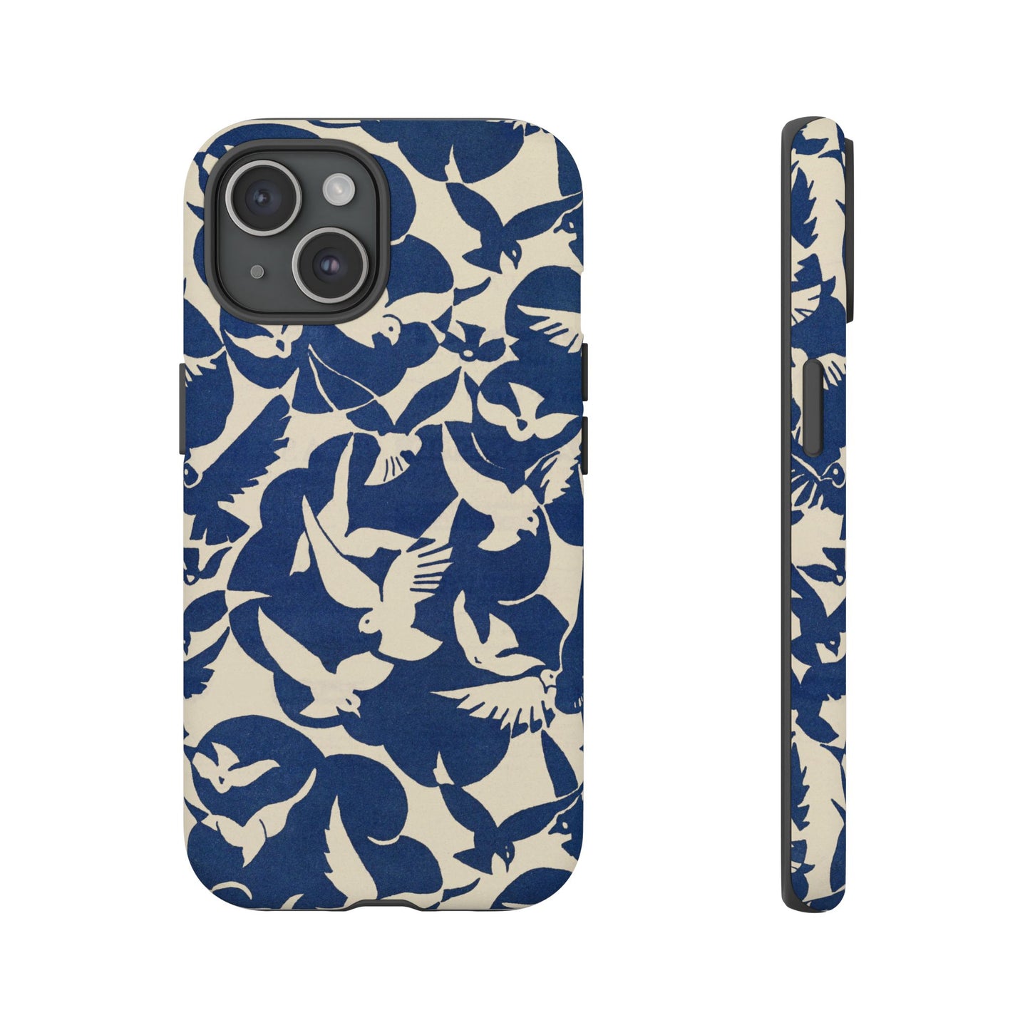 Blue Sky Birds Flying Retro iPhone Case