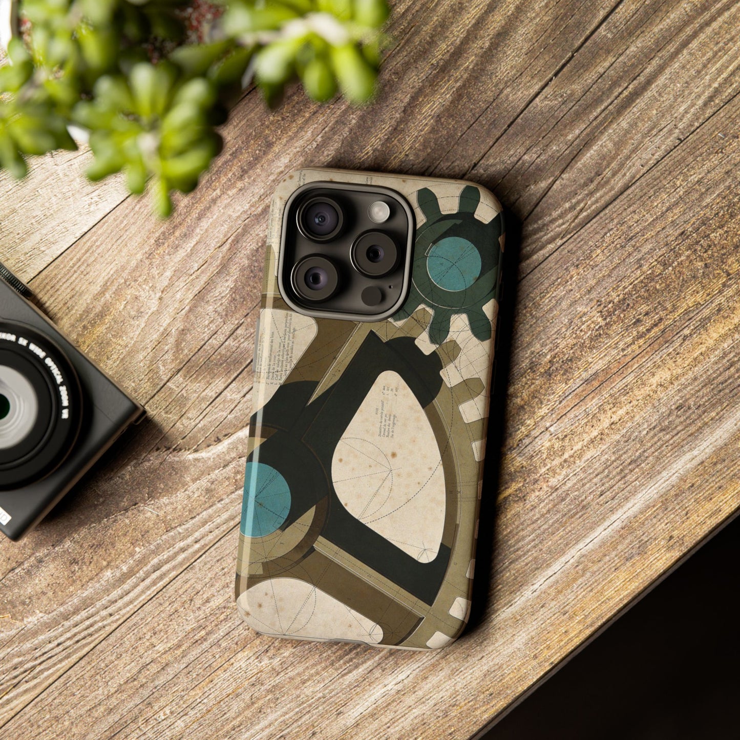Antique Industrial Cog Wheels iPhone Case