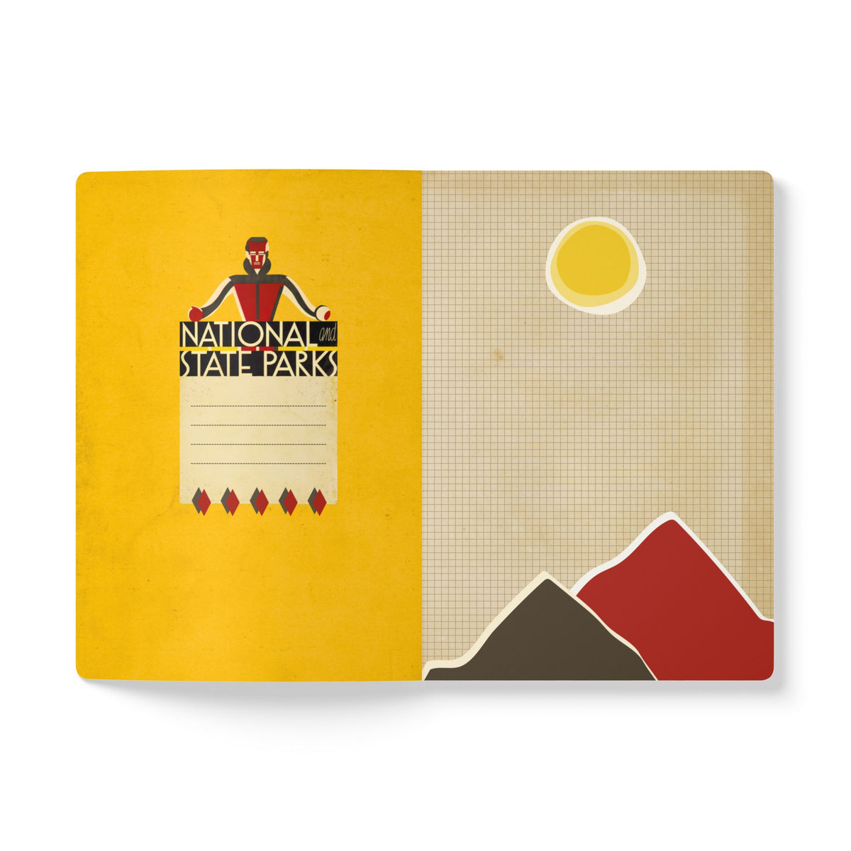 Retro Red Skiing Notebook | Vintage Winter Sports Softcover Travel Journal