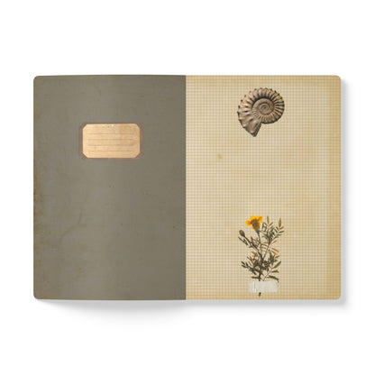Fossils Vintage Brown Softcover Pocket Notebook