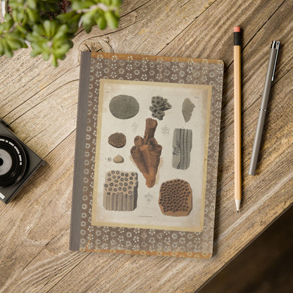Fossils Vintage Brown Softcover Pocket Notebook