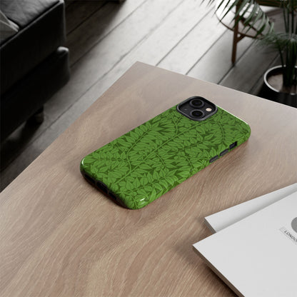 Antique Green Branch Pattern by William Morris iPhone Case