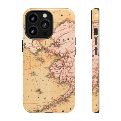 Alaska Territory Antique Map iPhone Case