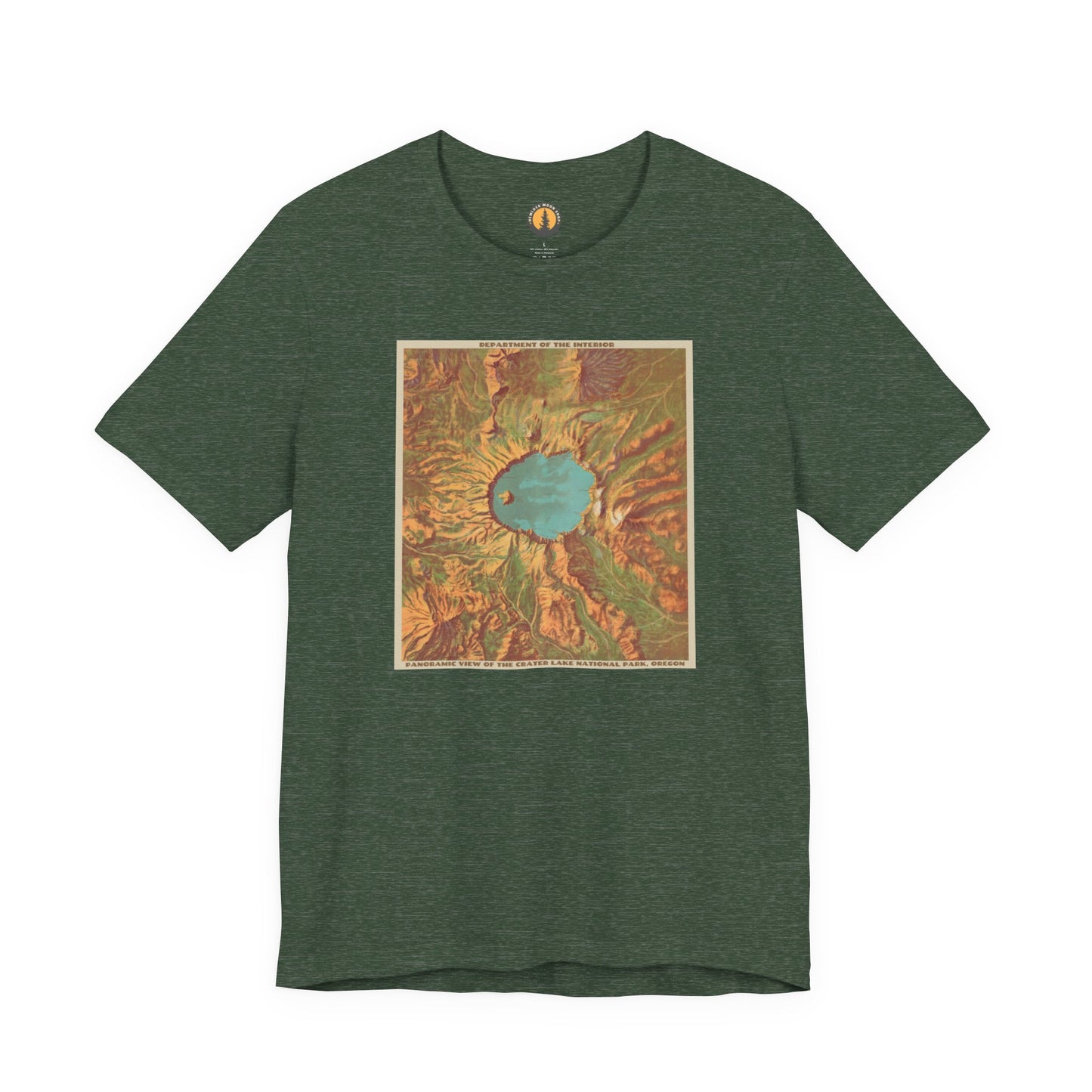 Crater Lake Vintage Map Tee