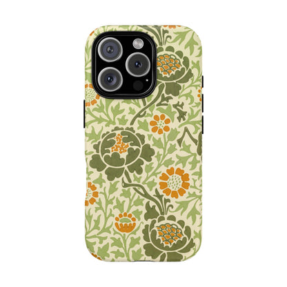 Olive & Orange Vintage Botanical iPhone Case