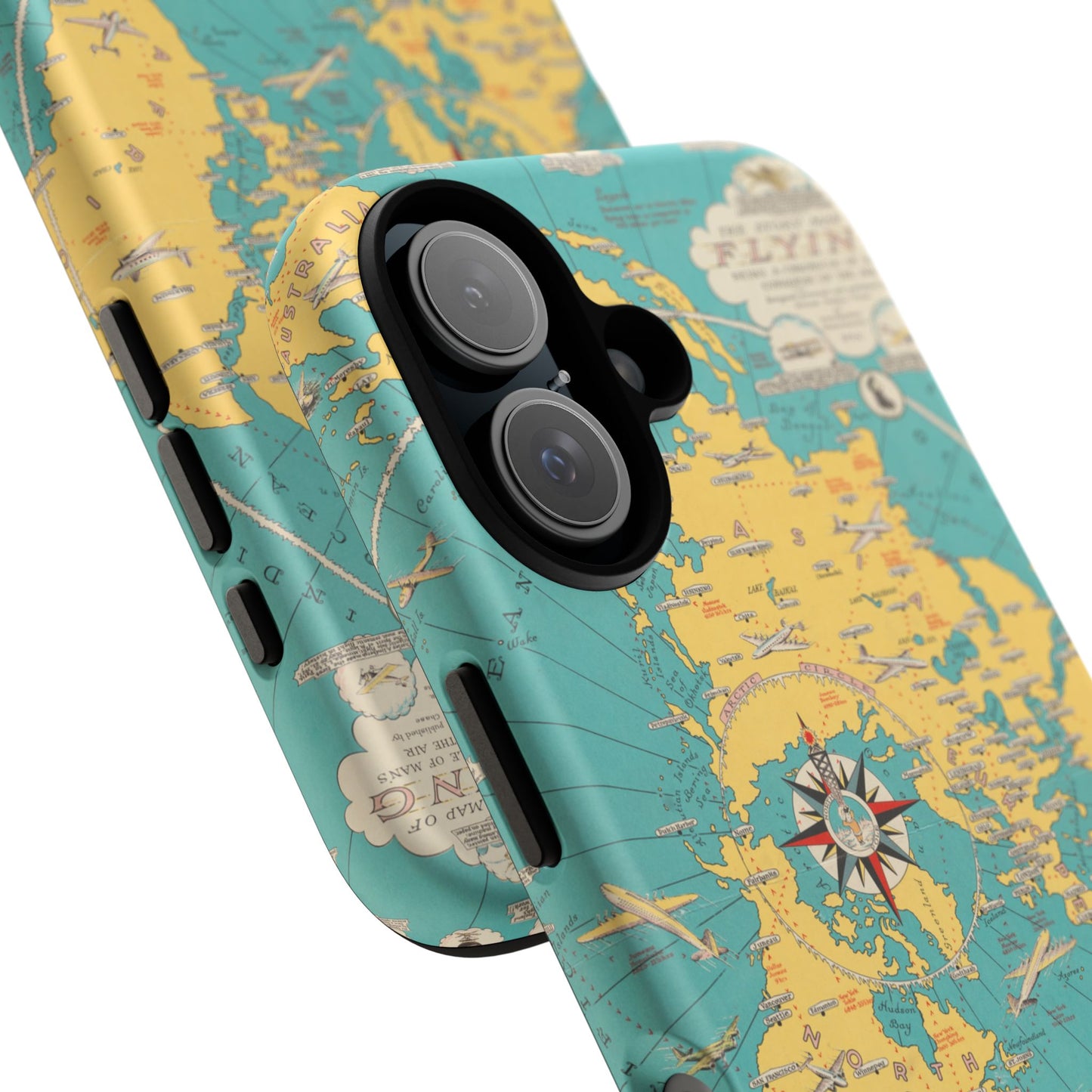 Map of Flying Retro iPhone Case