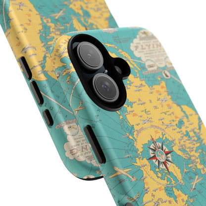 Map of Flying Retro iPhone Case