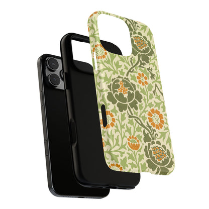 Olive & Orange Vintage Botanical iPhone Case