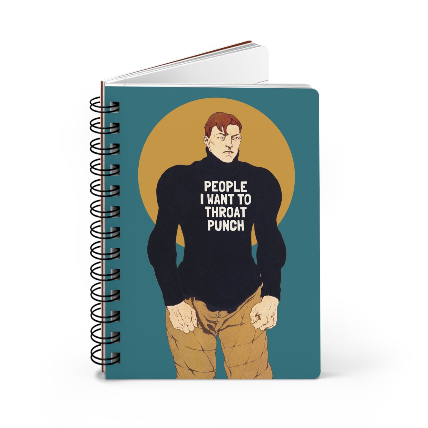 People I Want to Throat Punch | Retro Art Spiral Notebook