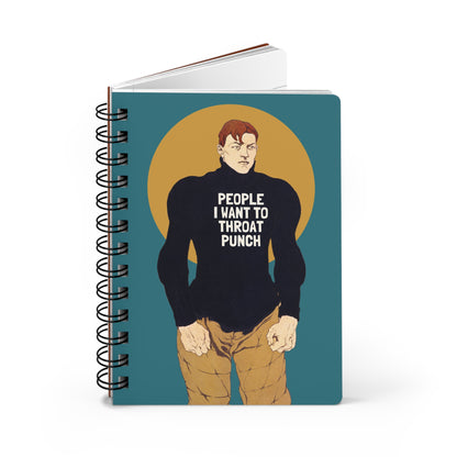 People I Want to Throat Punch | Retro Art Spiral Notebook