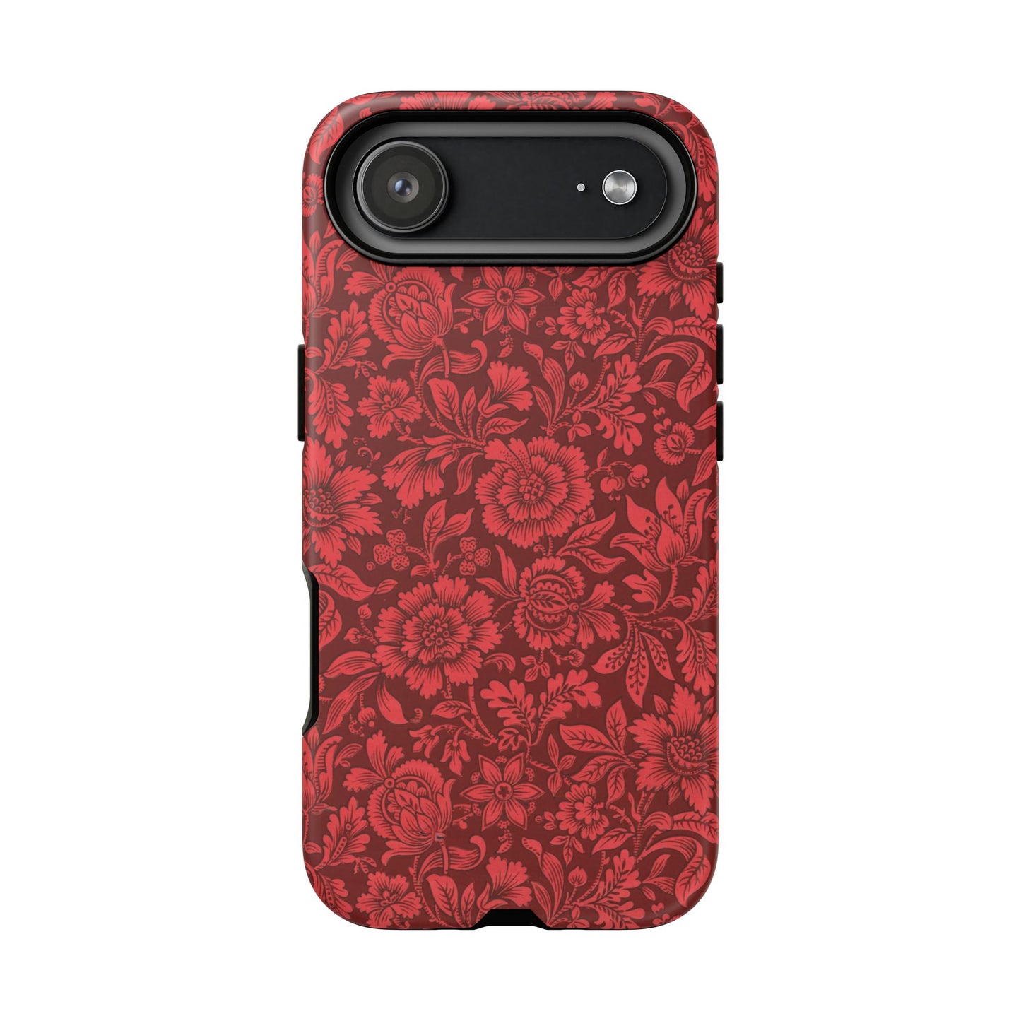 Vintage Crimson Floral Botanical iPhone Case