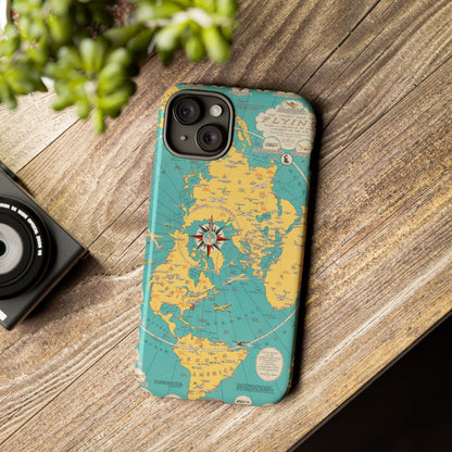Map of Flying Retro iPhone Case