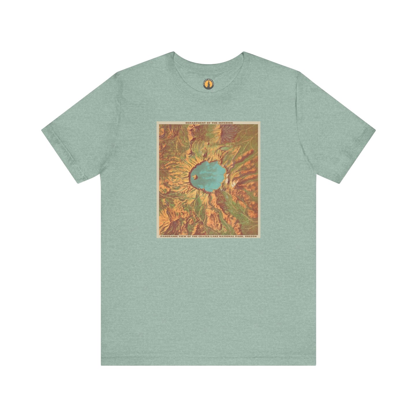 Crater Lake Vintage Map Tee